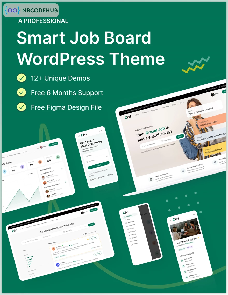 Civi - WordPress Job Board Theme