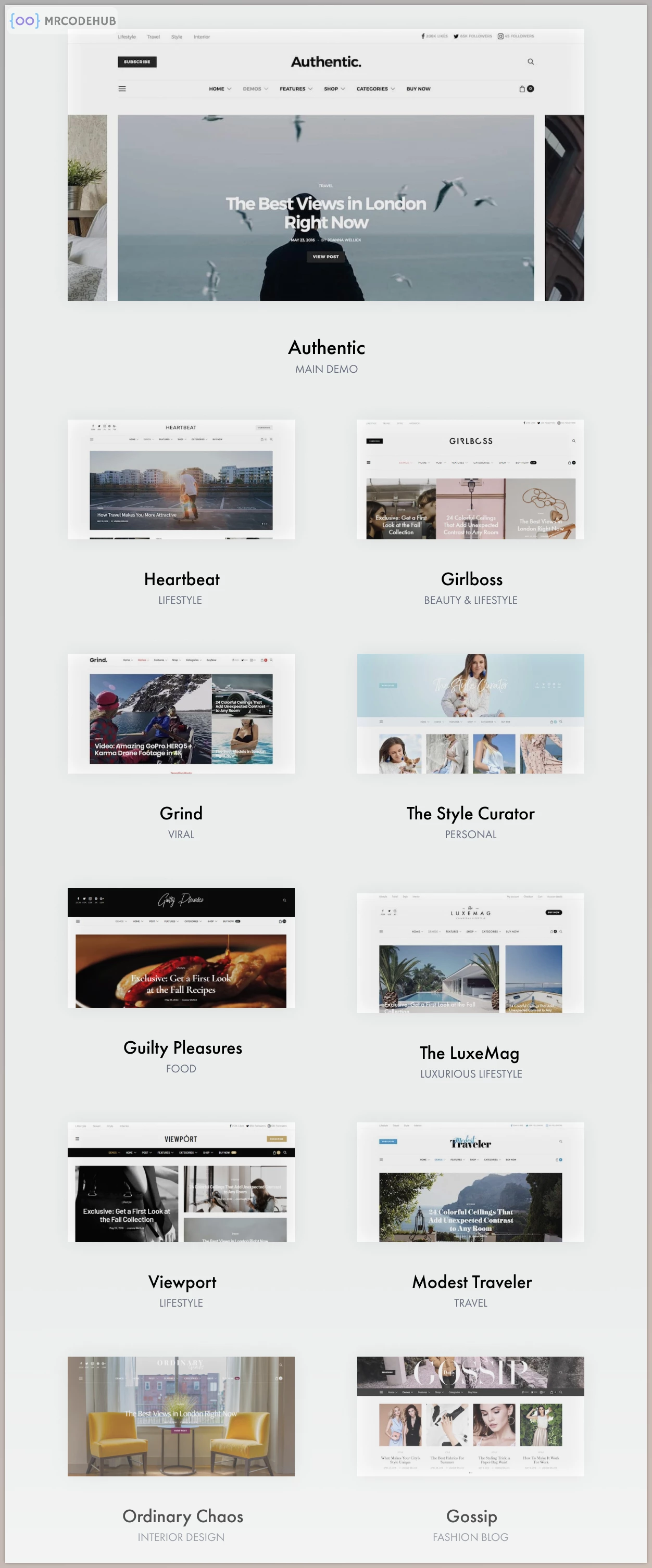 Authentic WordPress Theme