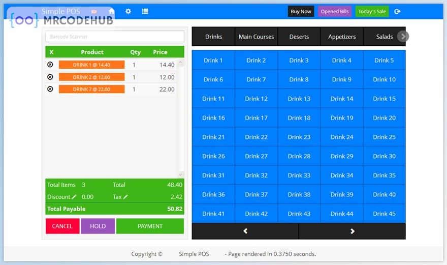 Simple POS PHP Script