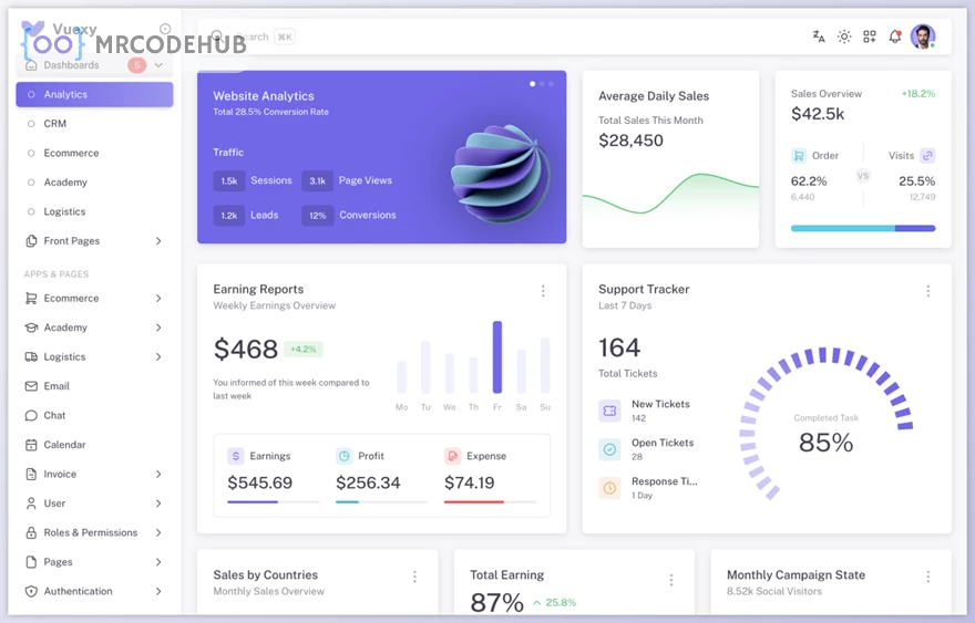 Vuexy Admin Dashboard Template